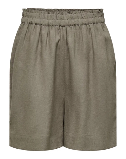 Only - Tokyo Linen Blend Shorts - Brindle